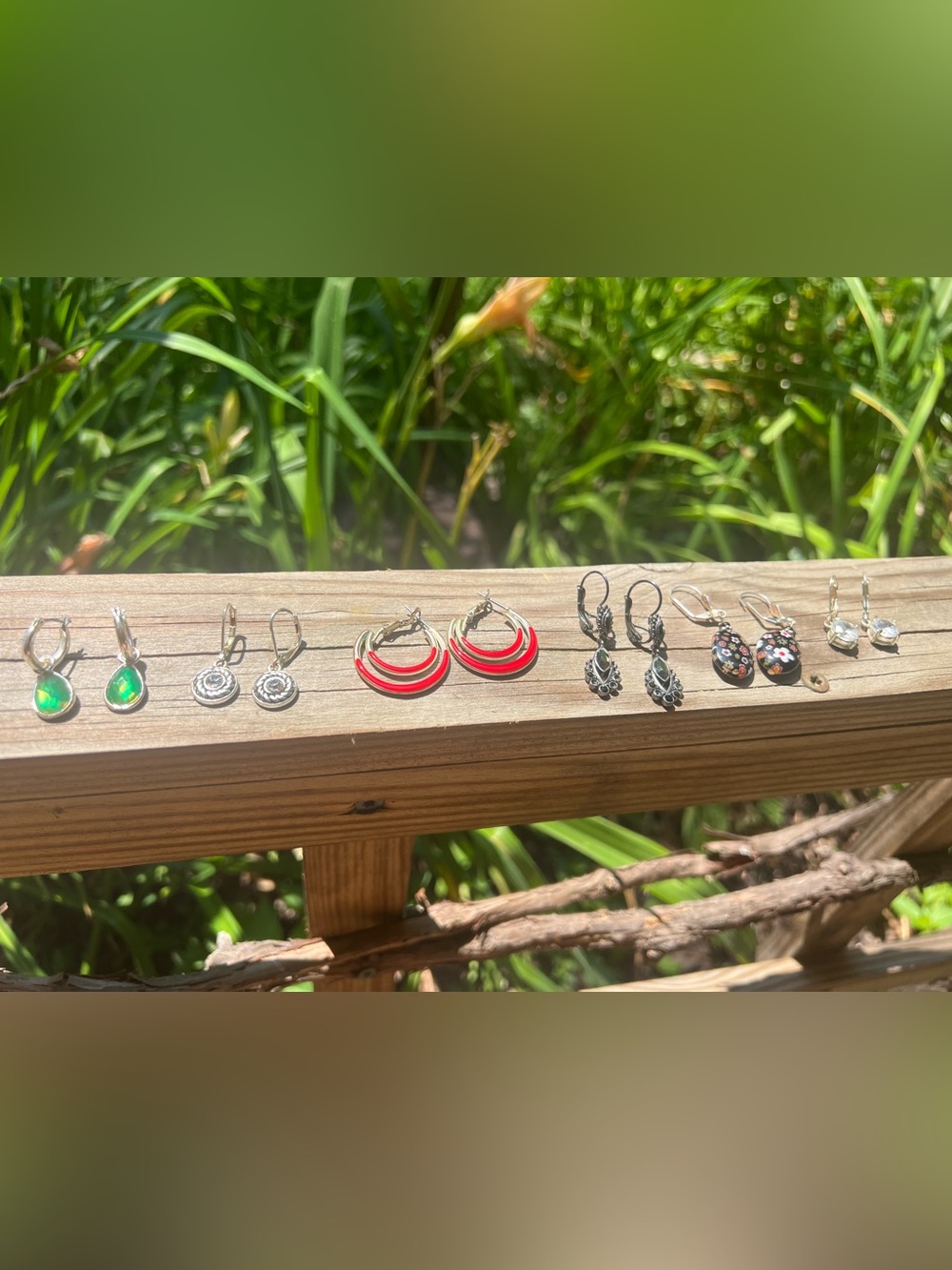 Retro style, earrings - set of 6 assorted pairs